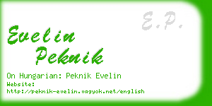 evelin peknik business card